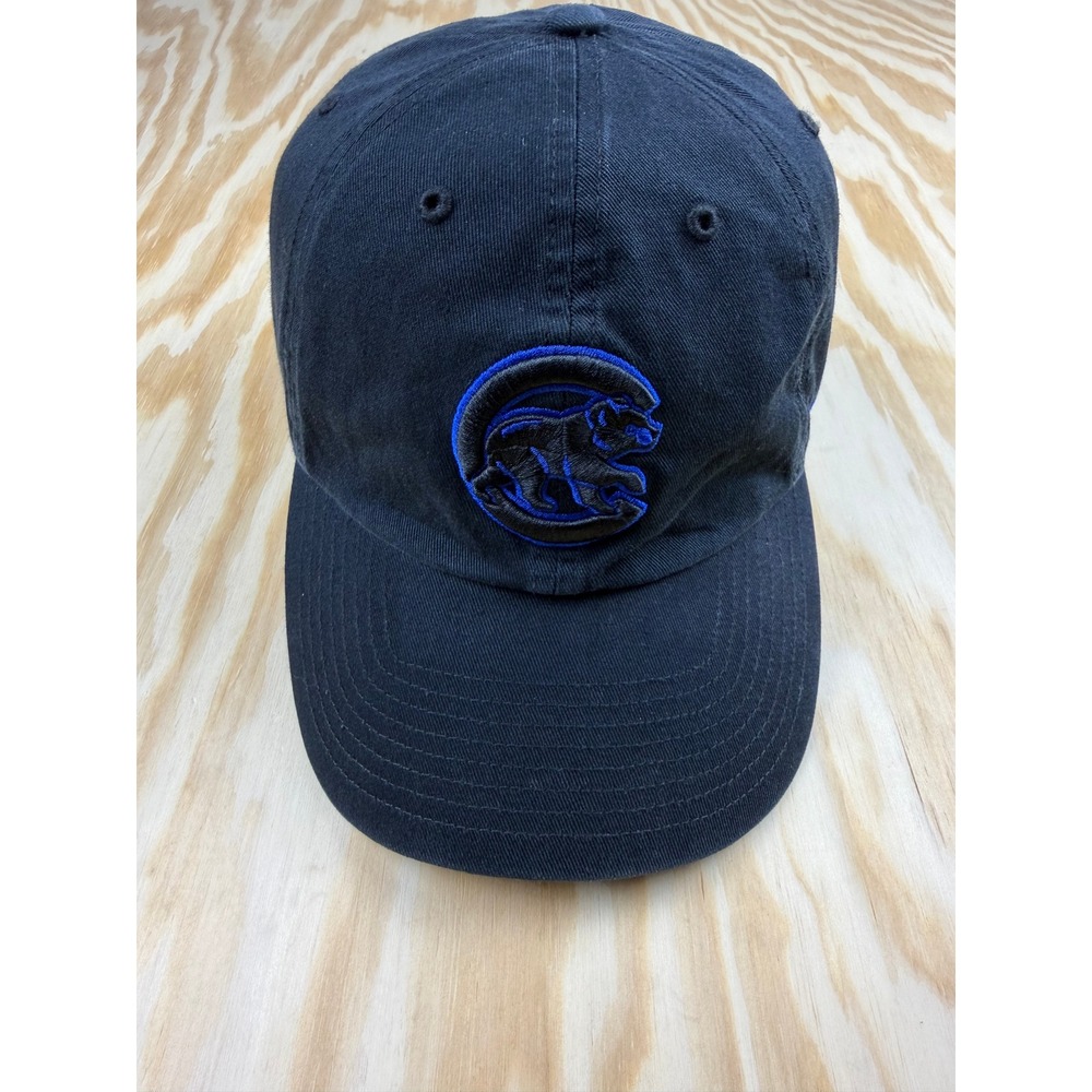 47 Brand Chicago Cubs Hat Men Black Royal Blue Adjustable Strapback Baseball Cap